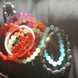 Colorful Beaded Bracelets Set